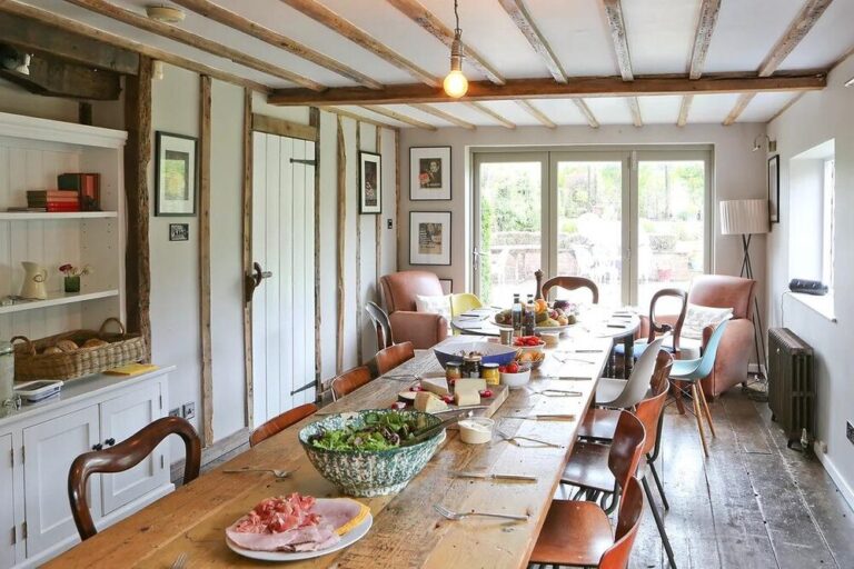 The long kitchen table