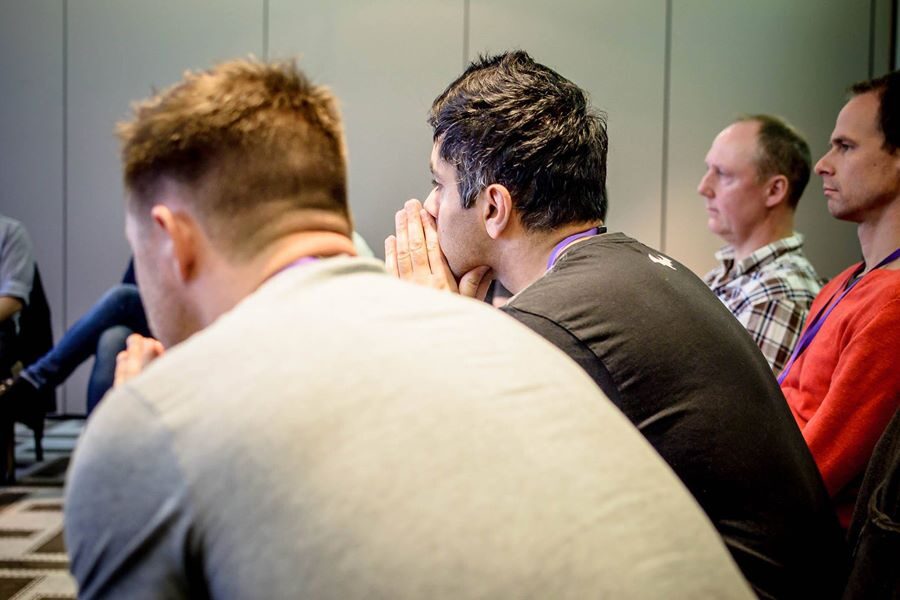 Men listening in the circle